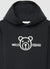 Maglia con cappuccio e motivo orso