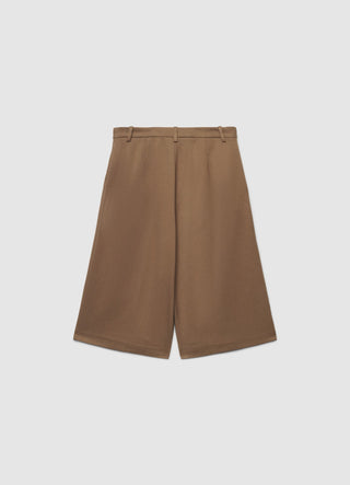 Plain-colour bermuda shorts with pleats