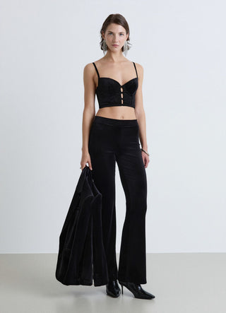 Bustier aus samt mit schimmerndem Effekt