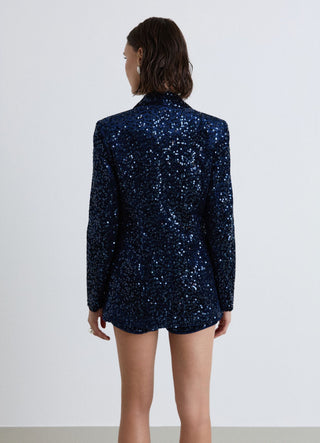 Single-breasted jacket with sequins