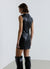 Abito minidress senza maniche con zip sul retro