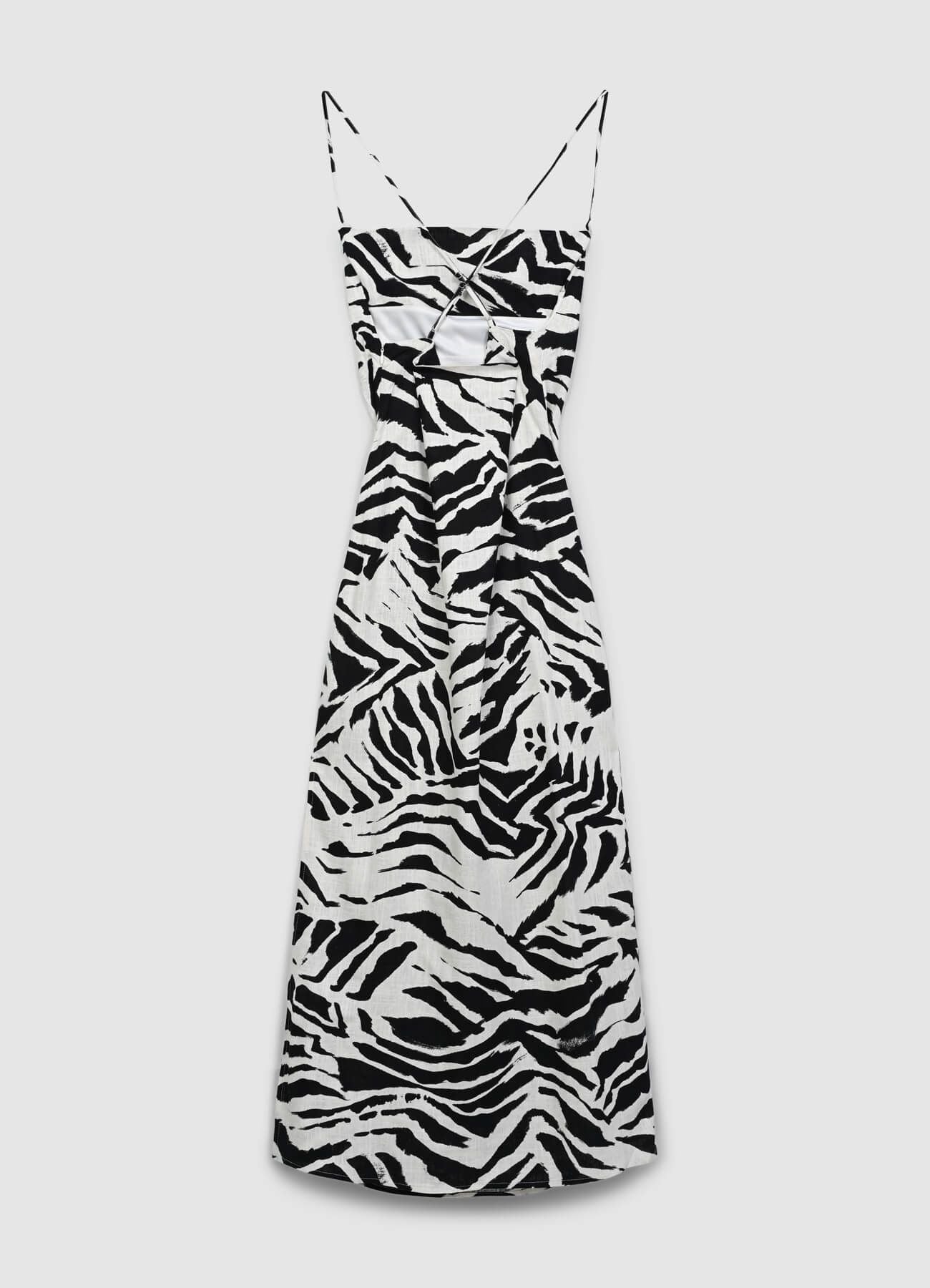 midi dress zebra print Zebra-patterned shawl long dress – Calliope