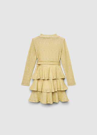 Kleid mit schimmerndem Effekt und Volants