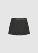 Unifarbene Shorts mit Satinbund - XS