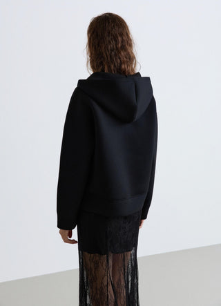 Hooded sweatshirt with zip