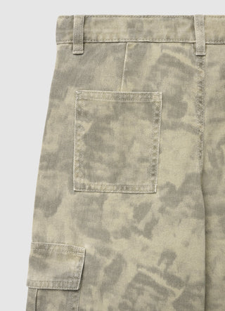 Pantaloni cargo lunghi con stampa mimetica