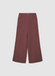 Pantalon palazzo avec poches appliquées - S