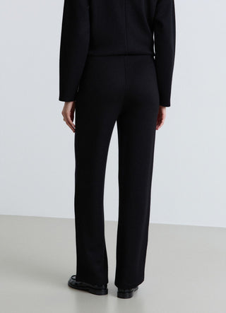 Soft solid-colour palazzo trousers