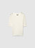 T-shirt in maglia a trecce con bottoni sulle spalle