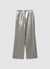 Pantalon palazzo à carreaux avec paillettes