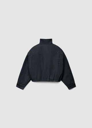 Bomber spinato con collo alto