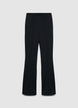 Long flared ribbed leggings - S