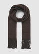 Sciarpa double face con frange - TU