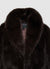 Giacca crop effetto peluche con collo rever