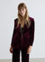 Single-breasted velvet jacket