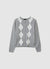 Argyle pattern cardigan with buttons