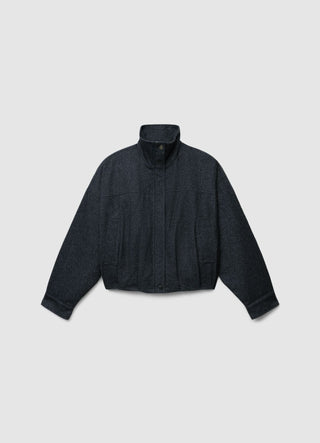 Bomber spinato con collo alto