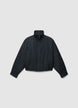 Bomber spinato con collo alto - S