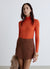 Plain-colour roll-neck T-shirt