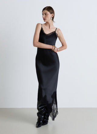 Asymmetrisches Negligé-Kleid mit Spitze