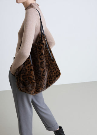Shopper animalier effetto pelo