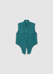 Linen-blend sleeveless shirt with knot - XXL