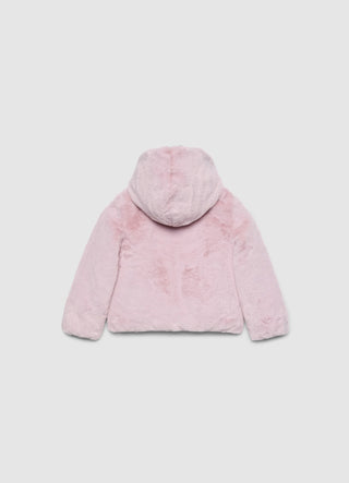 Jacke mit Kapuze und Plüscheffekt