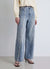 Jeans palazzo con inserti decorativi