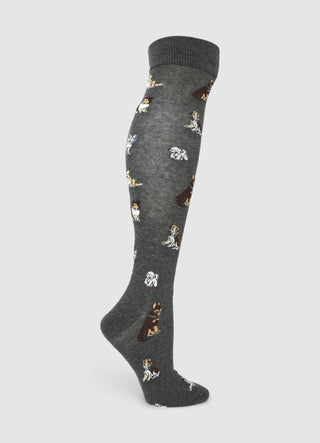 Long socks with dog print
