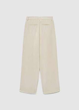Palazzo trousers with thin striped pleats