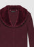 Cardigan côtelé avec col effet fourrure