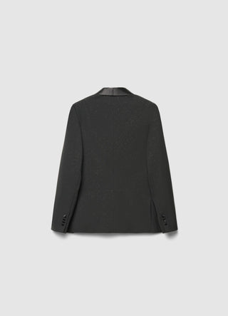 Einreihige Jacke mit Glitzereffekt