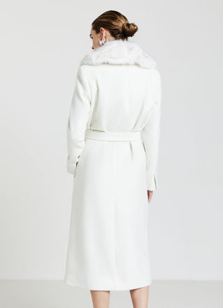 Faux fur collar coat