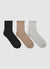 3er-Pack glänzende Socken