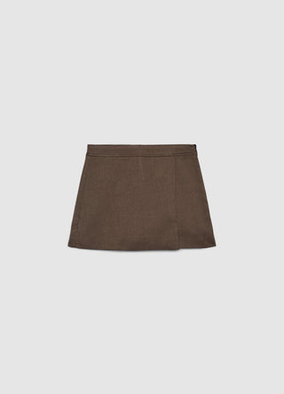 Gonna-pantalone mini a spigata