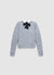 Maglia con colletto camicia e strass