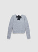 Maglia con colletto camicia e strass - XS