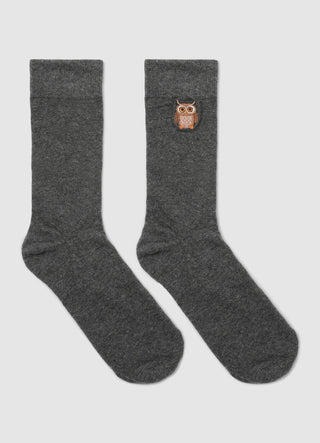 Ankle socks with owl embroidery