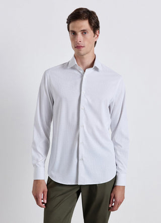 Camicia slim fit a pois easy iron
