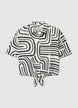 Shirt with knot and graphic print - L