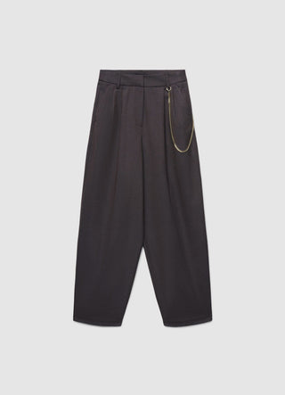 Pantaloni ampi con catena