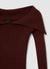 Gerippter Pullover mit freiliegenden Schultern