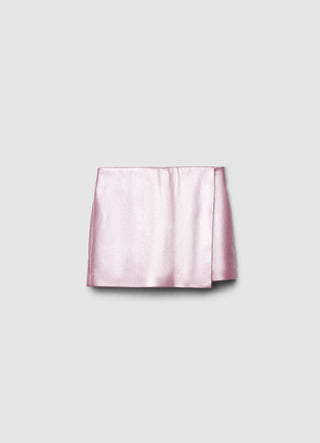Pantalon-jupe effet simili cuir uni