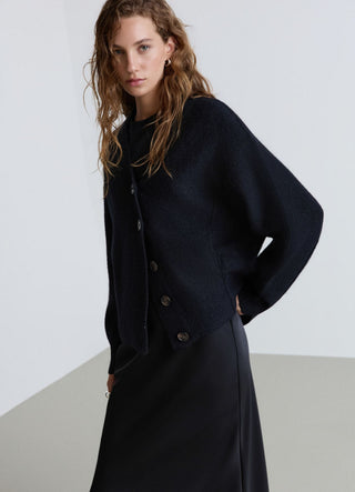 Cardigan in maglia a tinta unita con bottoni
