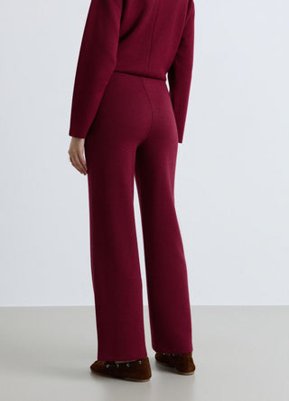 Soft solid-colour palazzo trousers