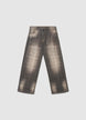 Jeans wide leg con fantasia all over - 12-13