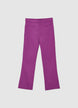 Cropped flare trousers in satin leather - 3XL