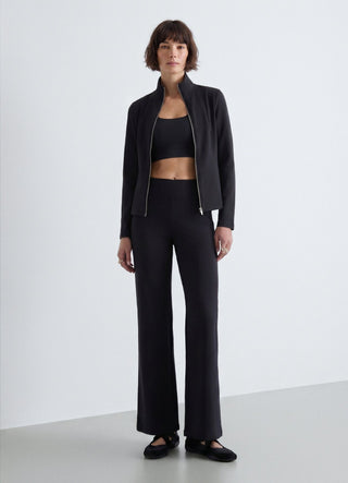 Flared solid-colour leggings
