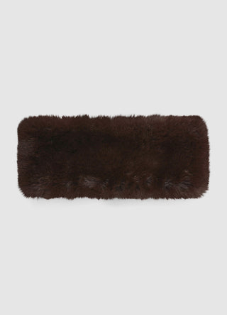 Solid-colour faux fur band
