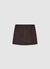 Suede-effect miniskirt with side zip